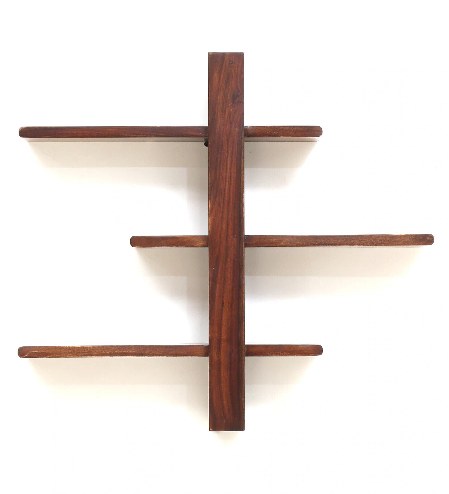 Sheesham Wood Floating Wall Shelf in Provincial Teak Finish