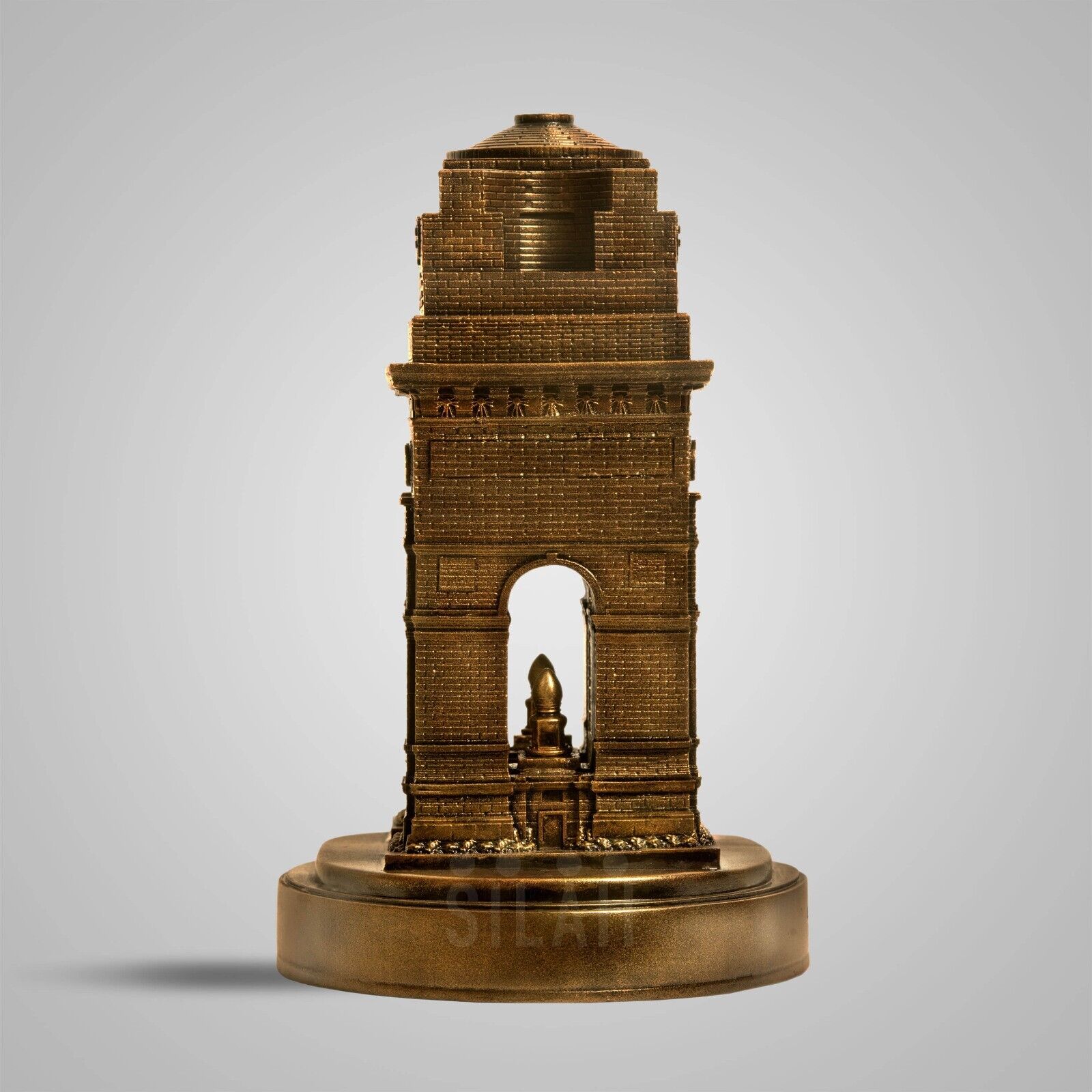 ANTIQUE BRONZE - INDIA GATE - Monumental Sculpture 8 Inch