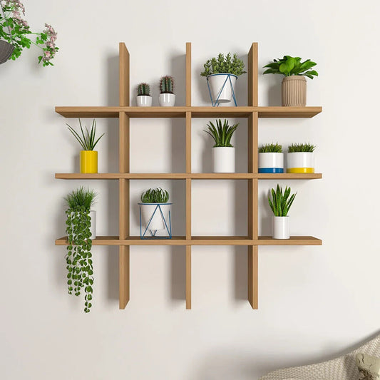 Designer Wall Shelf In Aesthetic Block Design