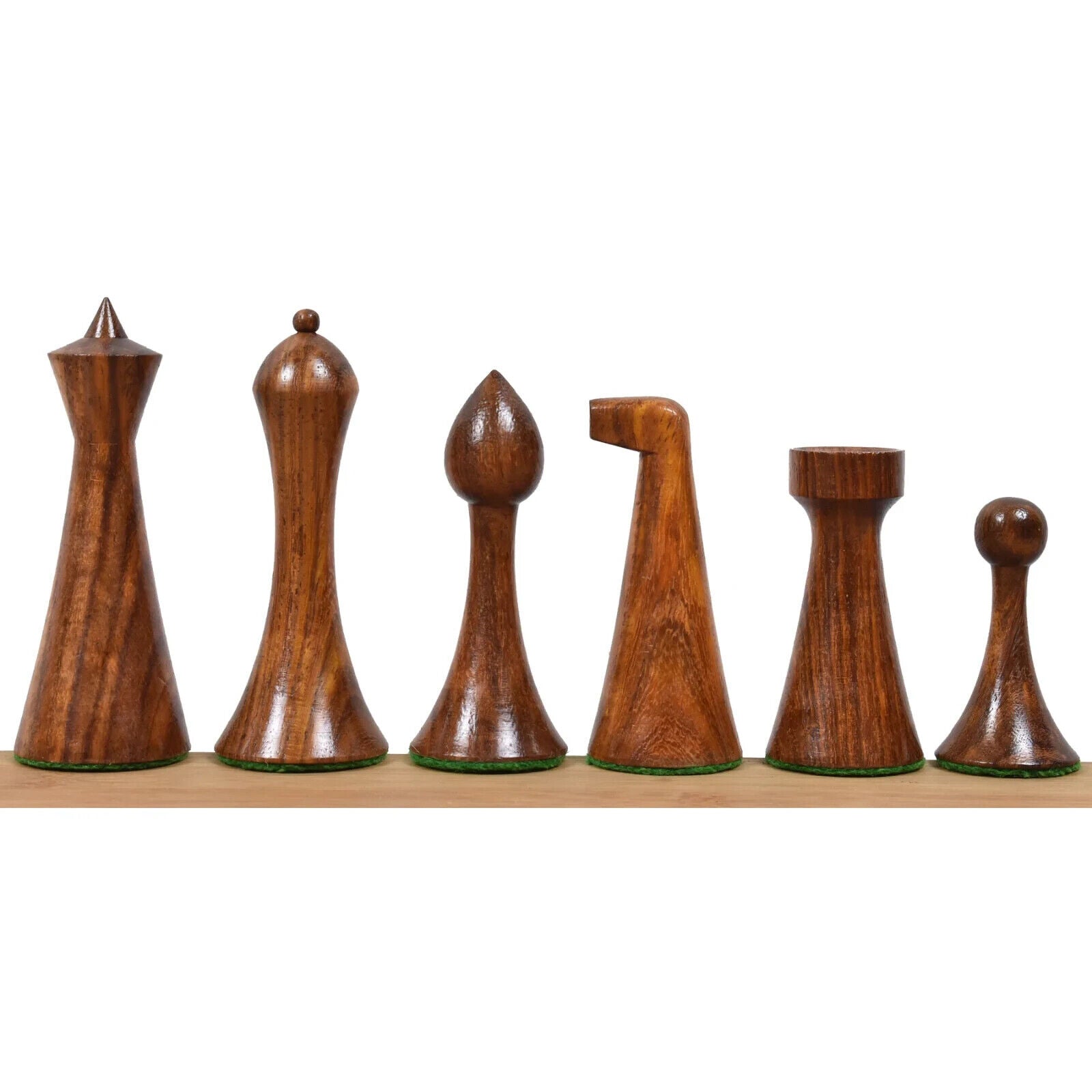 3.6" Herman Ohme Minimalist Combo Chess Set- Chess Piece & Board-Golden Rosewood