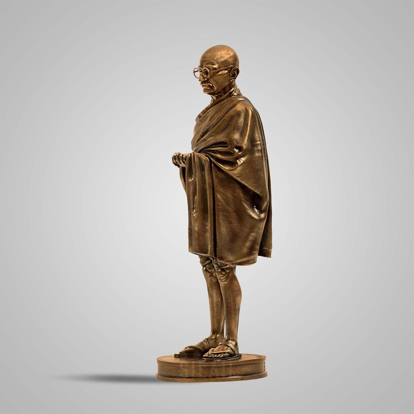 Antique Bronze  Handcrafted Mahatma Gandhi Full Figure Sculpture - 12 in