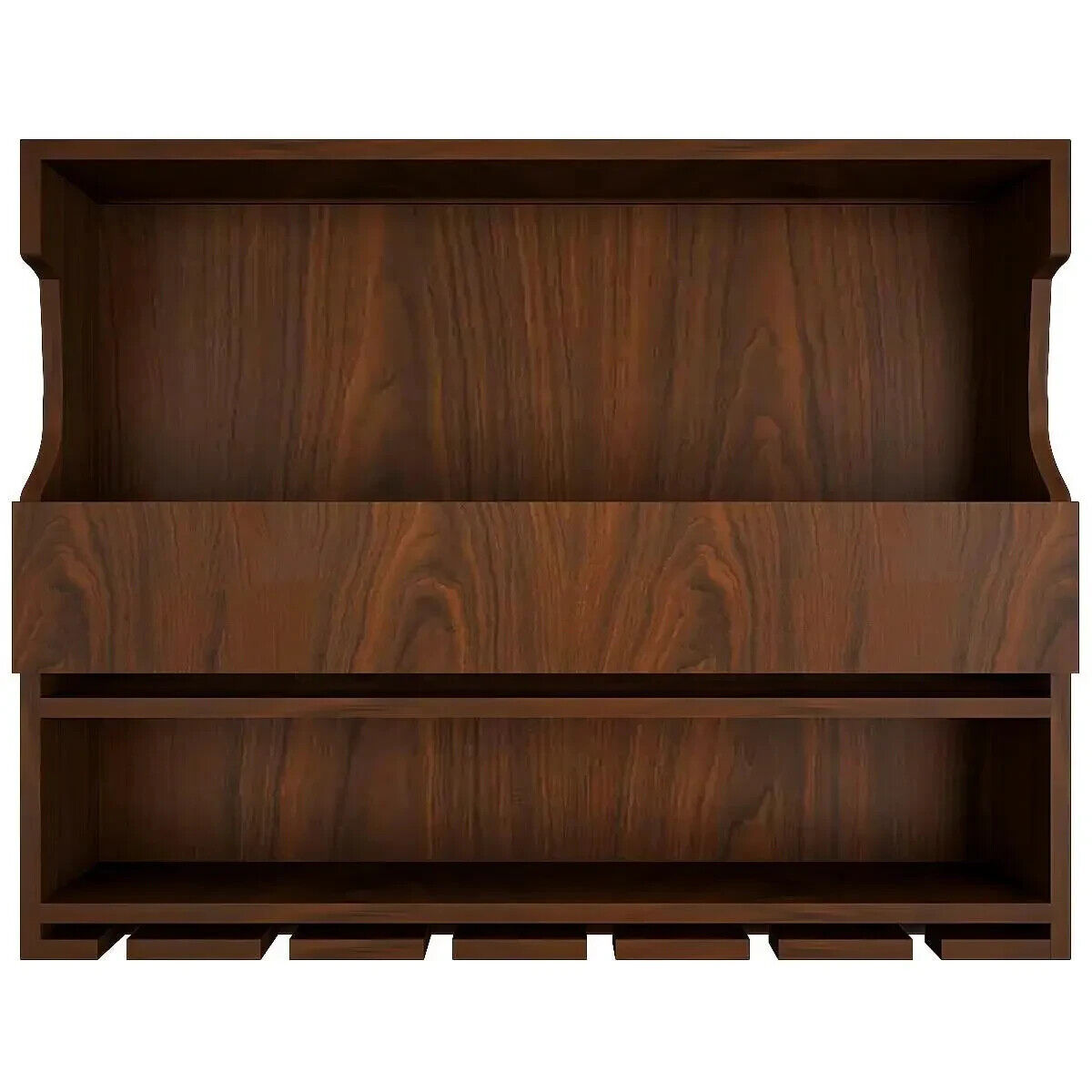 Exquisite Backlit MDF Bar Shelf / Mini Bar Cabinet in Walnut Finish