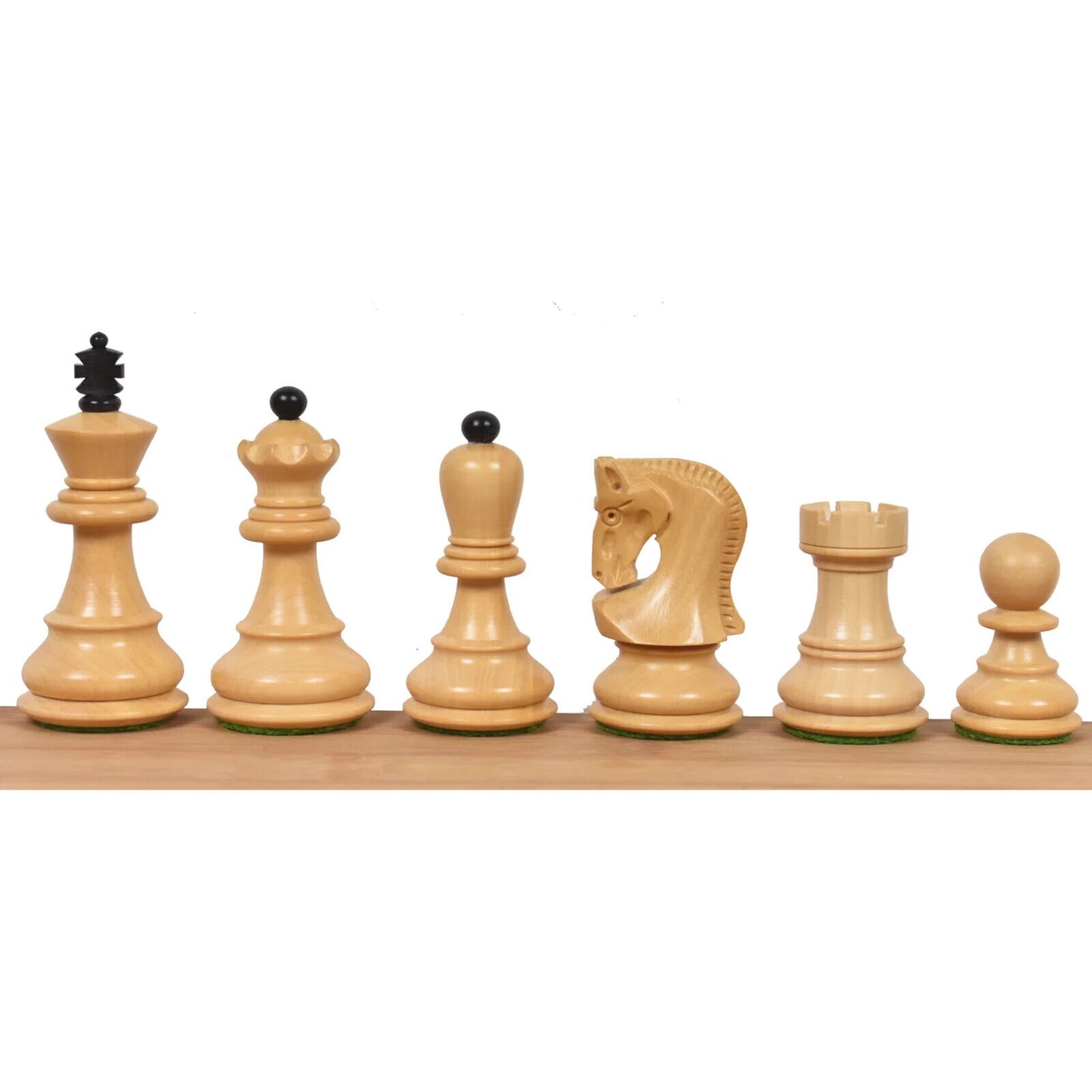 Combo of 2.6″ Russian Zagreb Chess Set - in Ebonised Boxwood with Board and box