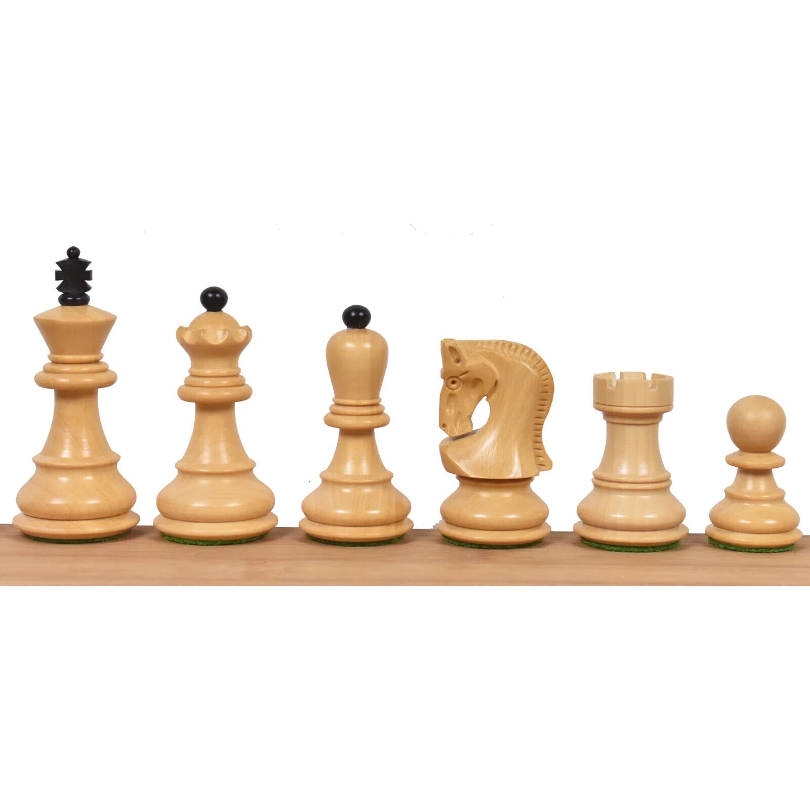 Combo of 2.6″ Russian Zagreb Chess Set - in Ebonised Boxwood with Board and box