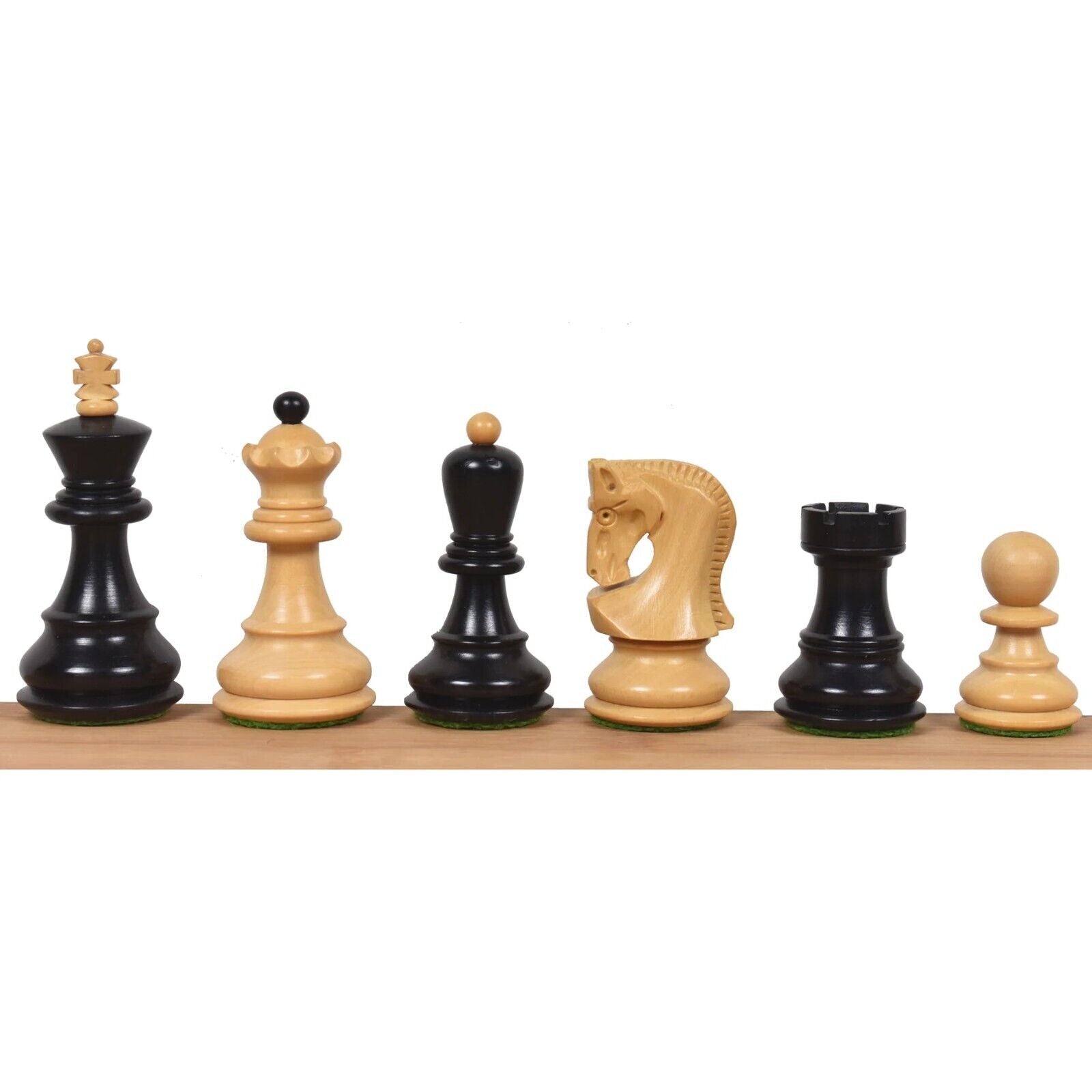 Combo of 2.6″ Russian Zagreb Chess Set - in Ebonised Boxwood with Board and box