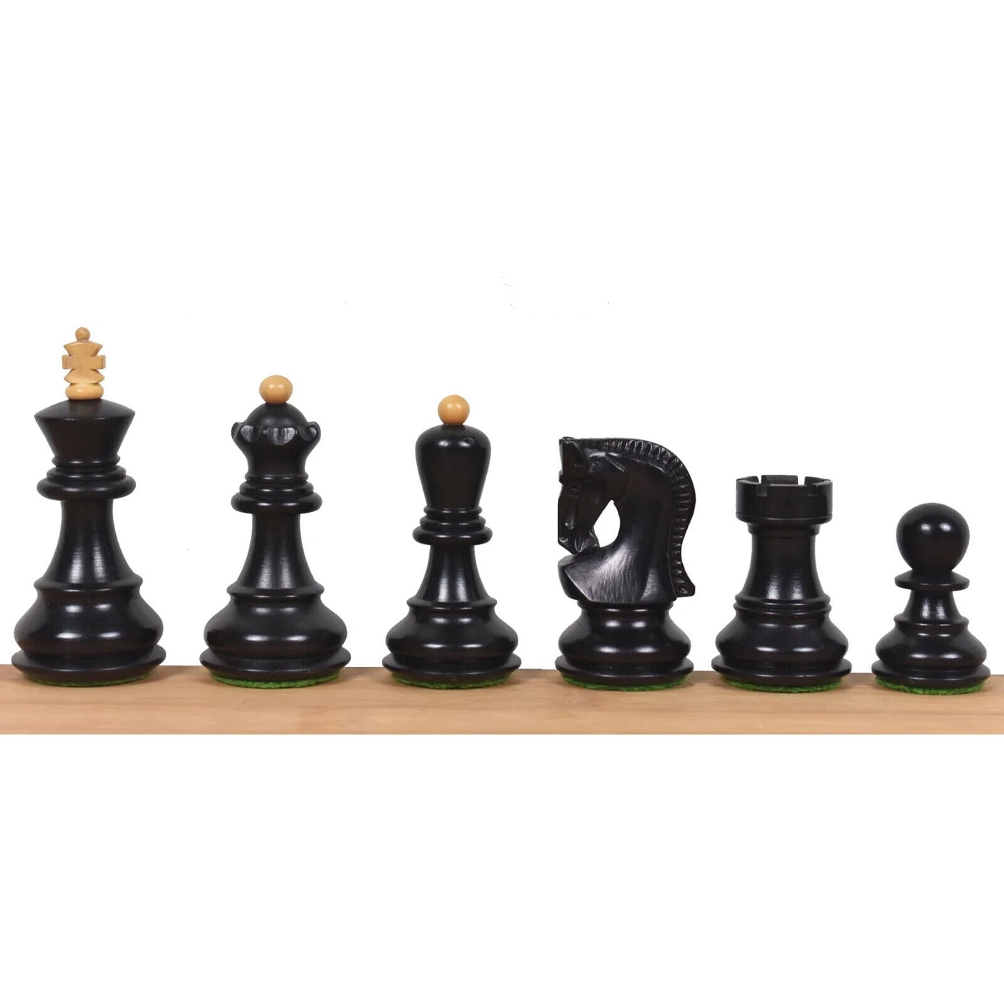 Combo of 2.6″ Russian Zagreb Chess Set - in Ebonised Boxwood with Board and box