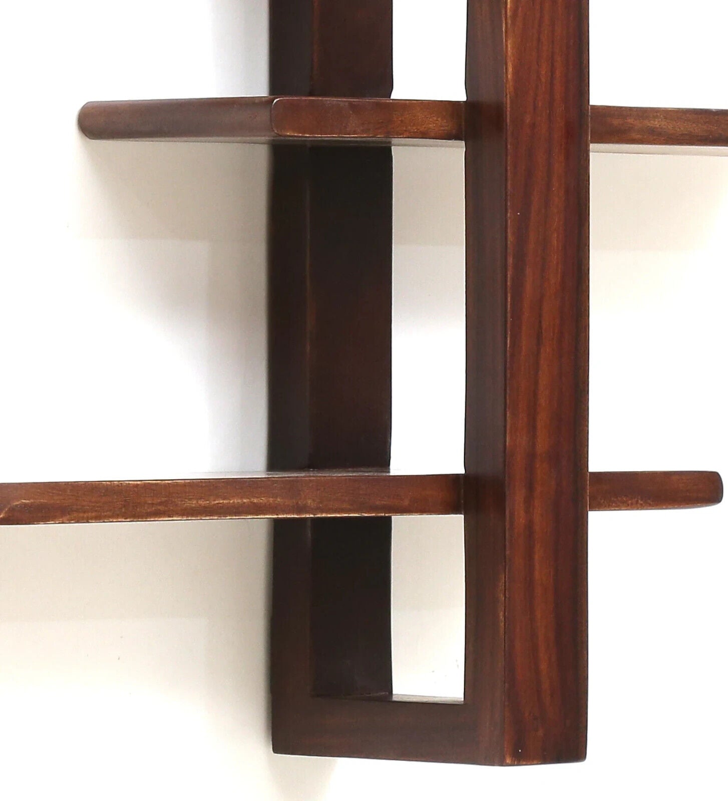 Sheesham Wood Floating Wall Shelf in Provincial Teak Finish