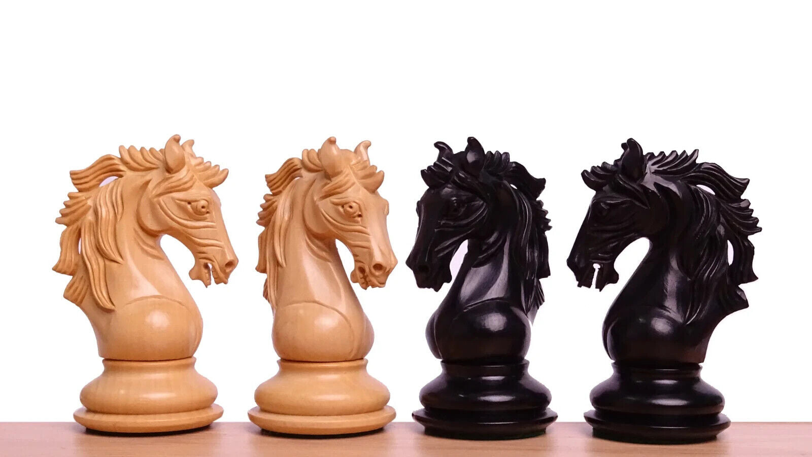 The Leo Series Luxury Triple Weighted Chess Pieces Ebony/Boxwood 4.4 In King