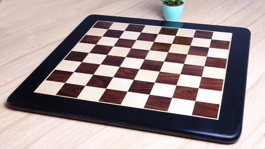 21 inch Solid Wood Chess Board in Indian Rosewood and Maple Wood - 53mm