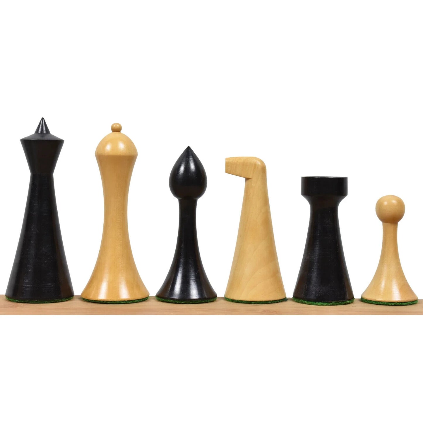 Hermann Ohme Chess Set - 3.6" Ebonised Boxwood Pieces + Golden Rosewood Board